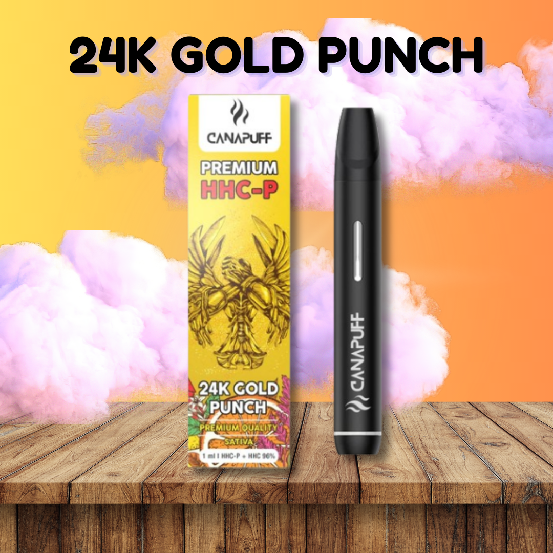 24K GOLD PUNCH 96% HHC-P - CanaPuff - ONE USE - 1ml